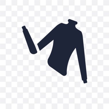 Balıkçı yaka şeffaf simge. Balıkçı yaka sembolü tasarım kıyafetler koleksiyonundan. Basit öğe vektör çizim şeffaf arka plan üzerinde.