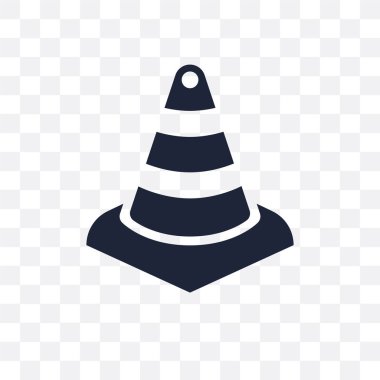 koni şeffaf simge. koni simgesi tasarım inşaat koleksiyonundan. Basit öğe vektör çizim şeffaf arka plan üzerinde.