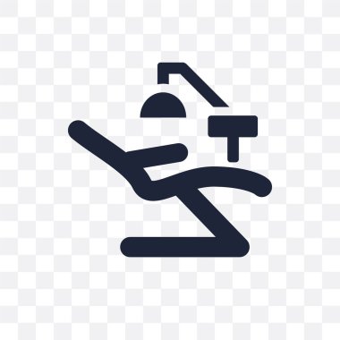 Dişçi koltuğu şeffaf simge. Diş hekimi sandalye sembol tasarımı dişçi koleksiyonundan. Basit öğe vektör çizim şeffaf arka plan üzerinde.