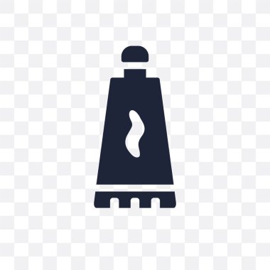 Diş macunu şeffaf simge. Diş macunu sembolü tasarım diş hekimi koleksiyonundan. Basit öğe vektör çizim şeffaf arka plan üzerinde.