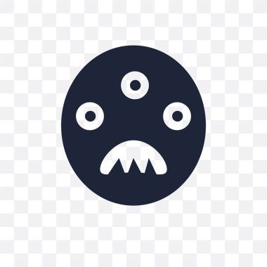 Canavar şeffaf simge. Canavar sembolü tasarım masal koleksiyonundan. Basit öğe vektör çizim şeffaf arka plan üzerinde.