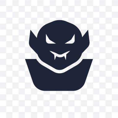 Vampir şeffaf simge. Vampir sembolü tasarım masal koleksiyonundan. Basit öğe vektör çizim şeffaf arka plan üzerinde.