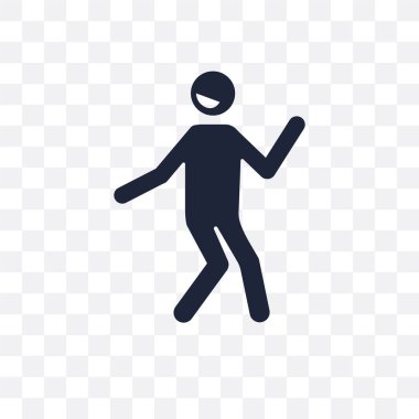 insan şeffaf simge eğlenerek. insan sembolü tasarım duygular koleksiyonundan eğlenerek. Basit öğe vektör çizim şeffaf arka plan üzerinde.