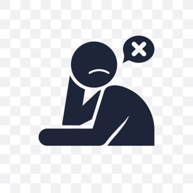 çaresiz insan şeffaf simge. çaresiz insan sembolü tasarım duygular koleksiyonundan. Basit öğe vektör çizim şeffaf arka plan üzerinde.