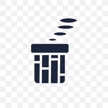 Noel baca şeffaf simge. Noel baca sembolü tasarım Noel koleksiyonundan. Basit öğe vektör çizim şeffaf arka plan üzerinde.