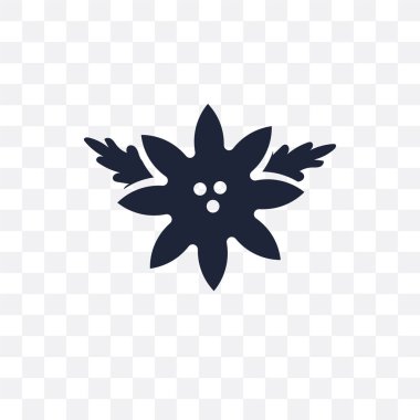 Çiçekler şeffaf simge. Çiçek simgesi tasarım Noel koleksiyonundan. Basit öğe vektör çizim şeffaf arka plan üzerinde.