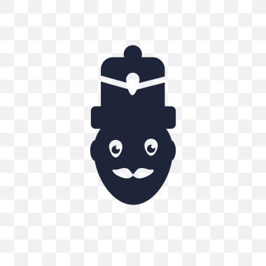 Fındıkkıran şeffaf simge. Fındıkkıran sembolü tasarım Noel koleksiyonundan. Basit öğe vektör çizim şeffaf arka plan üzerinde.