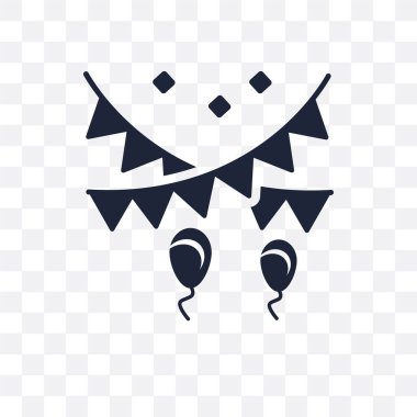 Dekorasyon şeffaf simge. Sembol tasarlamak sirk koleksiyonundan. Basit öğe vektör çizim şeffaf arka plan üzerinde.