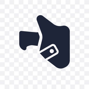 Tabanca kılıfı şeffaf simge. Simge tasarım çöl koleksiyonundan kaldırın. Basit öğe vektör çizim şeffaf arka plan üzerinde.