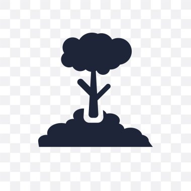 Ekoloji şeffaf simge. Ekoloji sembolü tasarım ekoloji koleksiyonundan. Basit öğe vektör çizim şeffaf arka plan üzerinde.