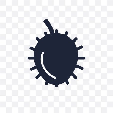 Rambutan şeffaf simge. Meyve ve sebze koleksiyonundan Rambutan sembolü tasarım. Basit öğe vektör çizim şeffaf arka plan üzerinde.