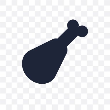 Tavuk bacağı şeffaf simge. Tavuk bacağı sembolü tasarım Restoran koleksiyonundan. Basit öğe vektör çizim şeffaf arka plan üzerinde.