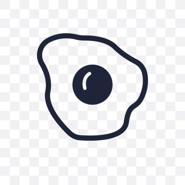 Kızarmış yumurta şeffaf simge. Kızarmış yumurta sembolü tasarım Restoran koleksiyonundan. Basit öğe vektör çizim şeffaf arka plan üzerinde.