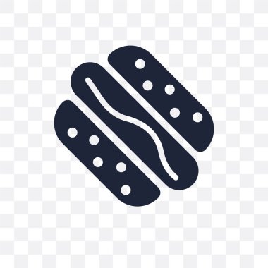 Sosisli sandviç şeffaf simge. Sosisli sandviç sembolü tasarım Restoran koleksiyonundan. Basit öğe vektör çizim şeffaf arka plan üzerinde.