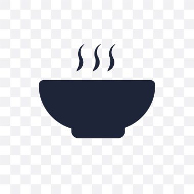 Çorba şeffaf simge. Çorba sembolü tasarım Restoran koleksiyonundan. Basit öğe vektör çizim şeffaf arka plan üzerinde.