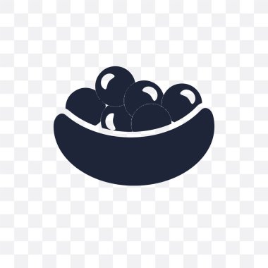 Laddu şeffaf simge. Hindistan koleksiyonundan laddu sembolü tasarım. Basit öğe vektör çizim şeffaf arka plan üzerinde.