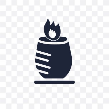 Tandır şeffaf simge. Tandır sembolü tasarım Hindistan koleksiyonundan. Basit öğe vektör çizim şeffaf arka plan üzerinde.