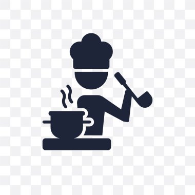 Şef şeffaf simge. Şef sembolü tasarım meslekler koleksiyonundan. Basit öğe vektör çizim şeffaf arka plan üzerinde.