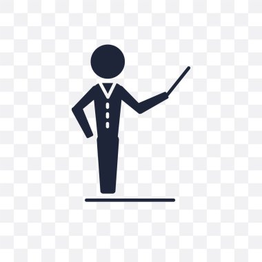 Yönetmen şeffaf simge. Yönetmen sembolü tasarım meslekler koleksiyonundan. Basit öğe vektör çizim şeffaf arka plan üzerinde.