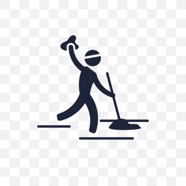 Hizmetçi şeffaf simge. Hizmetçi sembolü tasarım meslekler koleksiyonundan. Basit öğe vektör çizim şeffaf arka plan üzerinde.