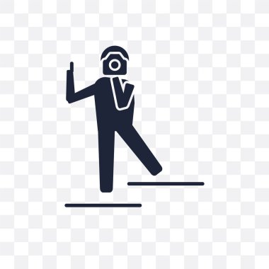 Fotoğrafçı şeffaf simge. Fotoğrafçı sembolü tasarım meslekler koleksiyonundan. Basit öğe vektör çizim şeffaf arka plan üzerinde.