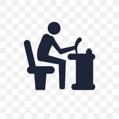 Yazar şeffaf simge. Yazar sembol tasarımı meslekler koleksiyonundan. Basit öğe vektör çizim şeffaf arka plan üzerinde.