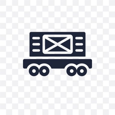 Tren kargo saydam simge. Kargo sembolü tasarım sanayi koleksiyonundan tren. Basit öğe vektör çizim şeffaf arka plan üzerinde.