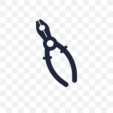 Pense şeffaf simge. Pense sembolü tasarım sanayi koleksiyonundan. Basit öğe vektör çizim şeffaf arka plan üzerinde.