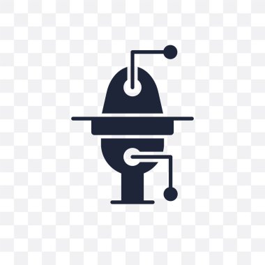 Akıllı tuvalet şeffaf simgesi. Akıllı tuvalet simgesi tasarım Smarthome koleksiyonundan. Basit öğe vektör çizim şeffaf arka plan üzerinde.