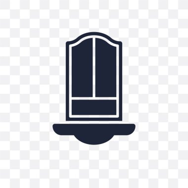 Pencere saydam kutsal kişilerin resmi. Windows simge tasarım Smarthome koleksiyonundan. Basit öğe vektör çizim şeffaf arka plan üzerinde.