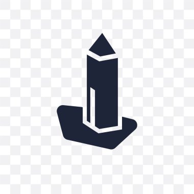 Washington Anıtı şeffaf simge. Washington Anıtı sembolü tasarım Amerika Birleşik Devletleri koleksiyonundan. Basit öğe vektör çizim şeffaf arka plan üzerinde.