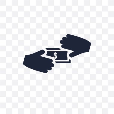 Rüşvet şeffaf simge. Simge tasarım siyasi koleksiyonundan rüşvet. Basit öğe vektör çizim şeffaf arka plan üzerinde.