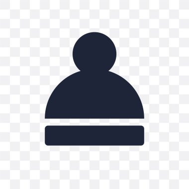 Kış şapka şeffaf simge. Kış şapka sembolü tasarım kış koleksiyonundan. Basit öğe vektör çizim şeffaf arka plan üzerinde.