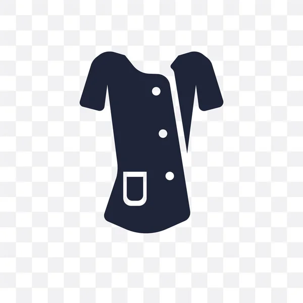 Schonere Uniforme Transparant Pictogram Schoner Uniforme Symbool Design Bij Reiniging — Stockvector