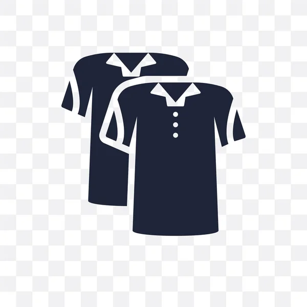 Polo Camisa Icono Transparente Polo Diseño Símbolo Camisa Colección Clothes — Vector de stock