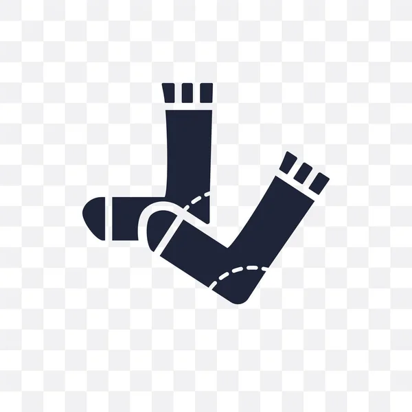 Прозора Піктограма Шкарпетки Дизайн Символів Шкарпетки Колекції Одягу Простий Елемент — стоковий вектор