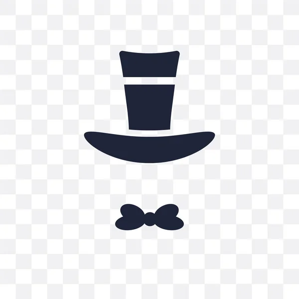 Top Hat Átlátszó Ikon Top Hat Szimbólum Design Ruha Gyűjteményből — Stock Vector