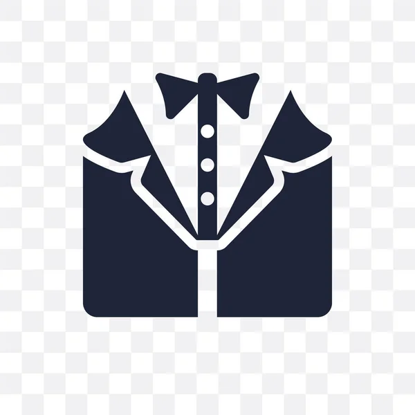 Tuxedo Transparant Pictogram Tuxedo Symbool Ontwerp Uit Kleding Collectie Eenvoudig — Stockvector