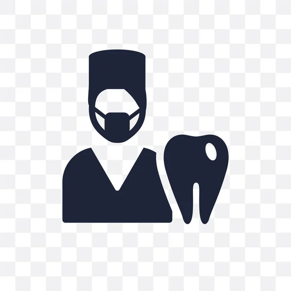 Przezroczysta Ikona Dentysta Dentysta Projekt Symbol Kolekcji Dentysta Prosty Element — Wektor stockowy