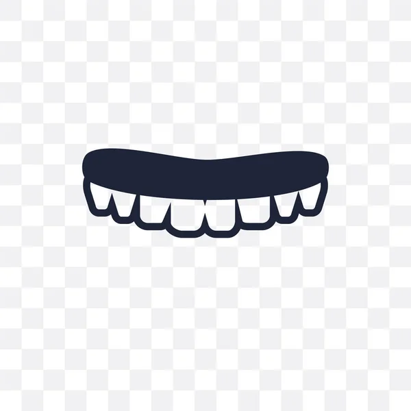 嘴透明图标 牙医收藏的嘴符号设计 简单的元素向量例证在透明背景 — 图库矢量图片