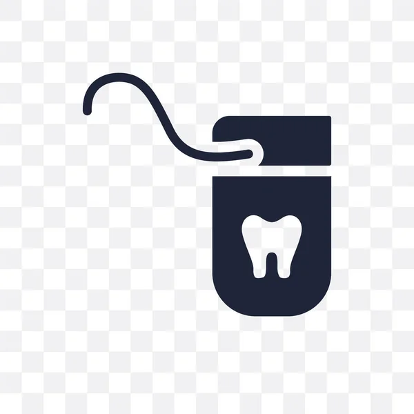 Przezroczysta Ikona Nici Floss Projekt Symbol Kolekcji Dentysta Prosty Element — Wektor stockowy