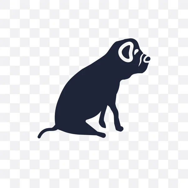Ícone Transparente Bulldog Projeto Símbolo Bulldog Coleção Dogs Ilustração Vetorial — Vetor de Stock