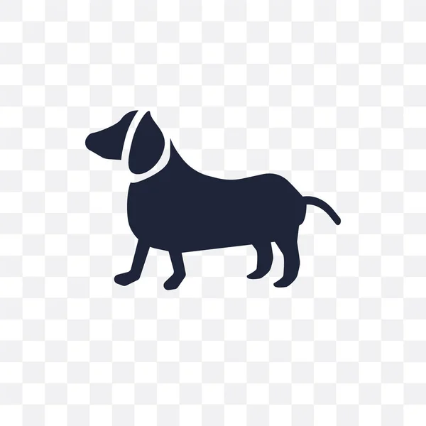 Dachshund Dog Transparent Icon Dachshund Dog Symbol Design Dogs Collection — Stock Vector