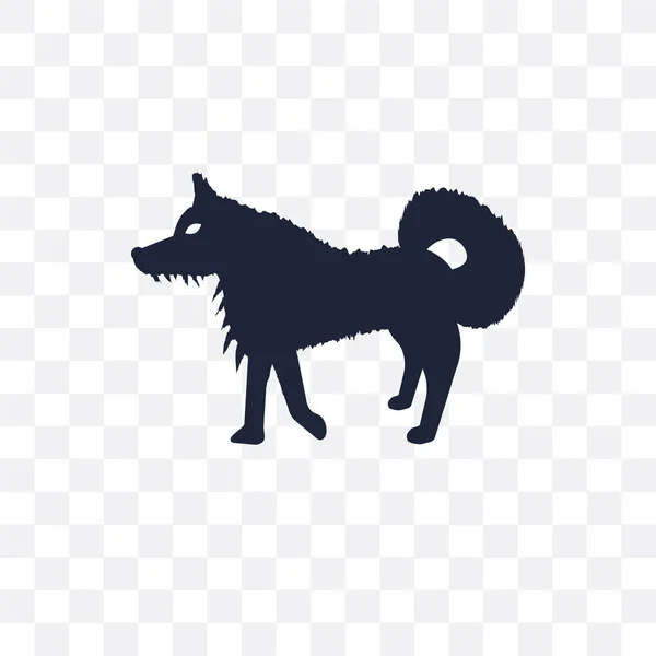 Samojedvalpar Hund Genomsynlig Ikonen Samojedvalpar Hund Symbol Design Från Hundar — Stock vektor