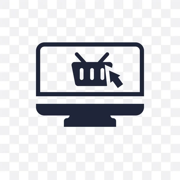 Transparentes Symbol Für Online Shopping Online Shopping Symboldesign Aus Der — Stockvektor