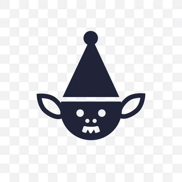 Icona Trasparente Goblin Disegno Simbolo Goblin Raccolta Fiaba Elemento Semplice — Vettoriale Stock