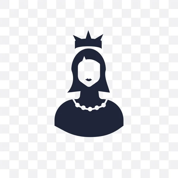 Průhledná Ikona Princezna Princezno Symbol Design Kolekce Pohádky Jednoduchý Prvek — Stockový vektor