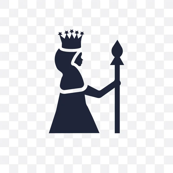 Drottning Genomsynlig Ikonen Drottning Symbol Design Från Fairy Tale Collection — Stock vektor