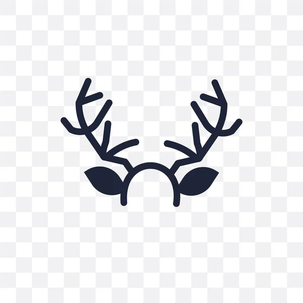 Antlers Transparent Icon Antlers Symbol Design Christmas Collection Simple Element — Stock Vector