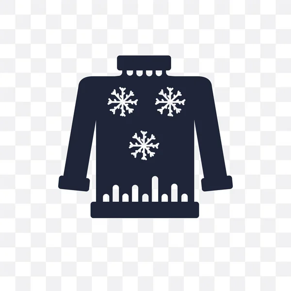 Natal Suéter Ícone Transparente Design Símbolo Camisola Natal Coleção Natal — Vetor de Stock